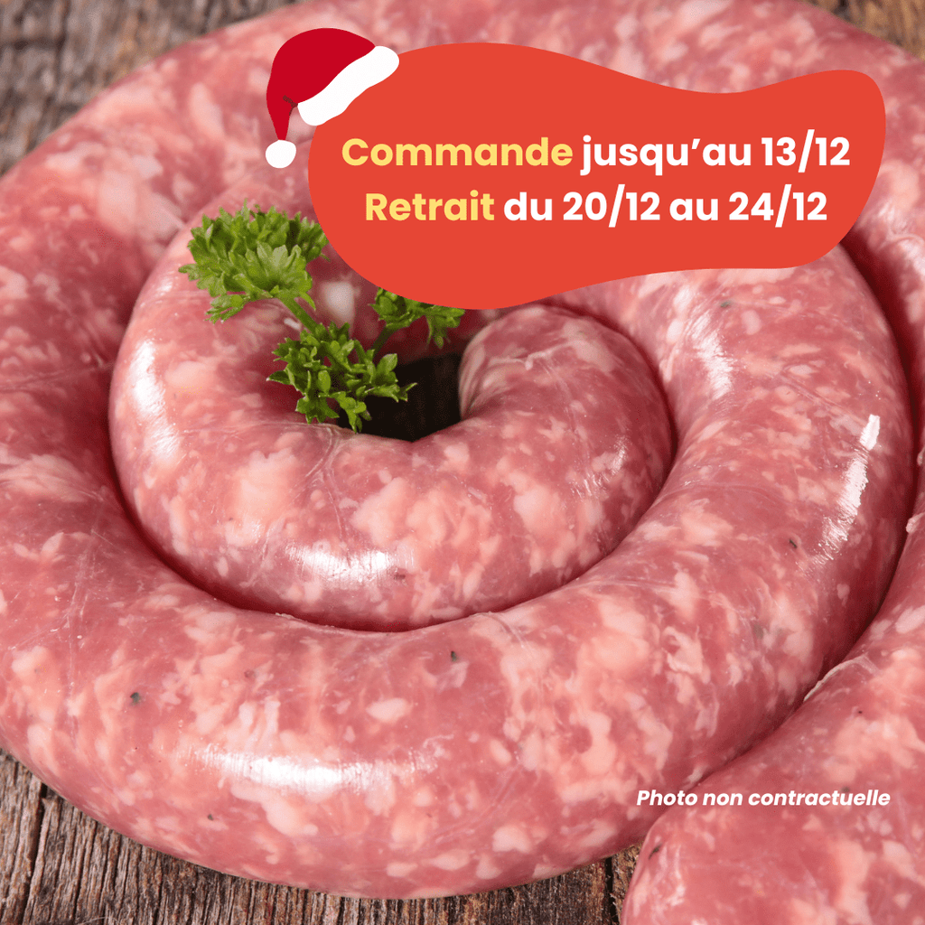 Barbak PRÉCOMMANDE Noël - Saucisse de Toulouse (1kg) vrac-zero-dechet-ecolo-lille-pilaterie