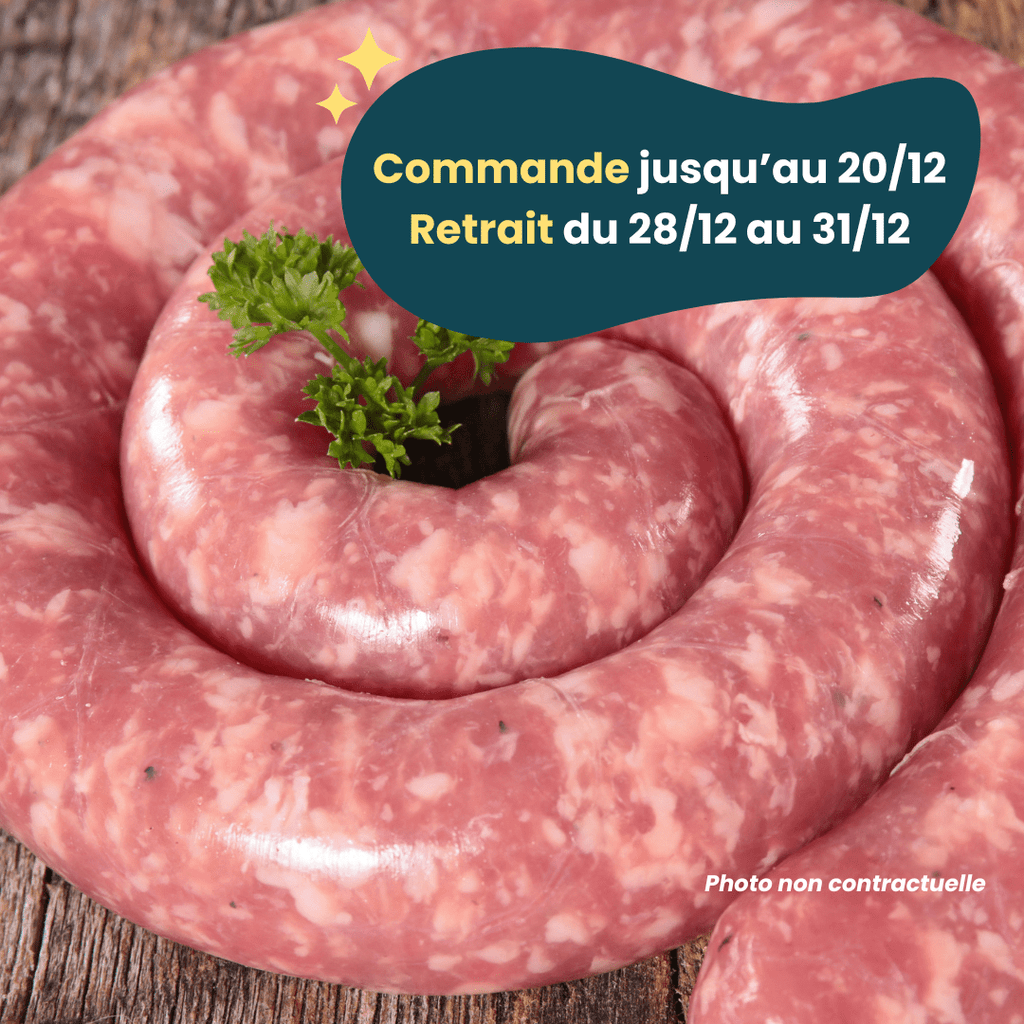 Barbak PRÉCOMMANDE Nouvel An - Saucisse de Toulouse (1kg) vrac-zero-dechet-ecolo-lille-pilaterie