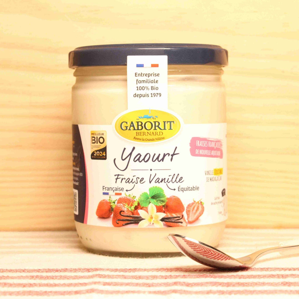 Bernard GABORIT Yaourt brassé Fraise-Vanille BIO - 400g vrac-zero-dechet-ecolo-lille-pilaterie