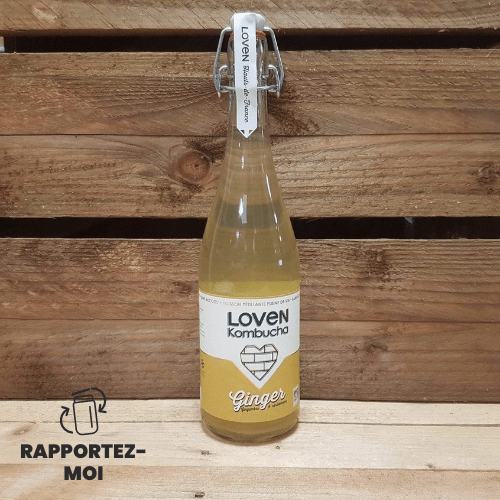 Brasserie L'indispensable Kombucha gingembre-cardamome "Ginger Power" BIO - 75cl vrac-zero-dechet-ecolo-lille-pilaterie