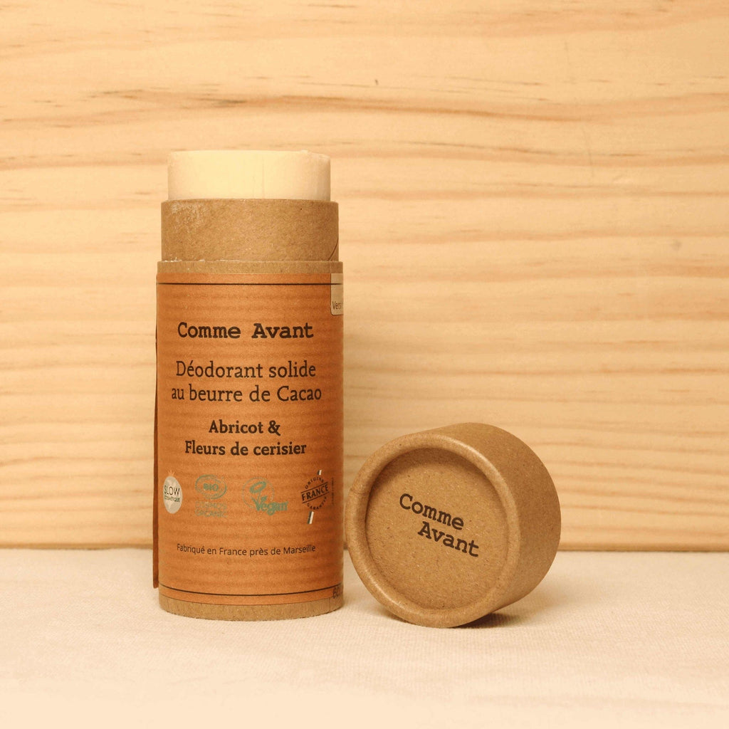Comme Avant Déodorant solide au beurre de cacao - Abricot & Fleurs de cerisier - 60g vrac-zero-dechet-ecolo-lille-pilaterie