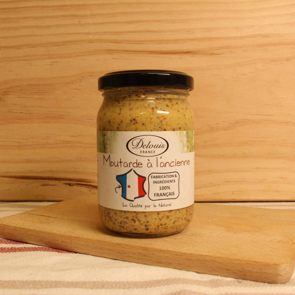 Delouis Moutarde à l'ancienne 100% française - 180g vrac-zero-dechet-ecolo-lille-pilaterie