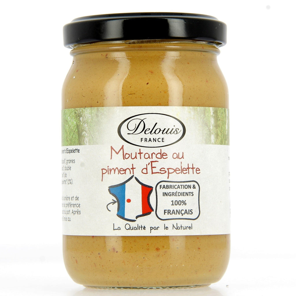 Delouis Moutarde de Dijon au piment d'Espelette 100% France - 200g vrac-zero-dechet-ecolo-lille-pilaterie