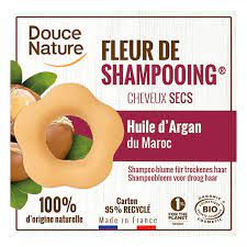 Douce Nature Fleur de shampooing cheveux secs - à l'huile d'argan bio du Maroc et à l'argile rouge - 85g vrac-zero-dechet-ecolo-lille-pilaterie