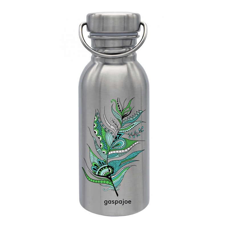 Gaspajoe Groovy  - Gourde isotherme plume verte - 500 ml vrac-zero-dechet-ecolo-lille-pilaterie