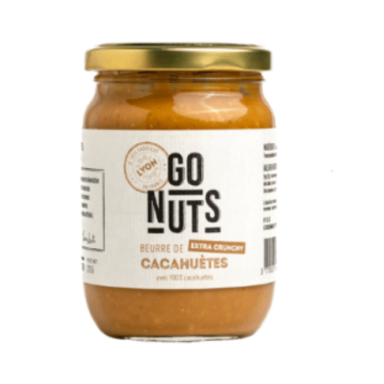Go Nuts Beurre de cacahuètes extra crunchy BIO - 500g vrac-zero-dechet-ecolo-lille-pilaterie