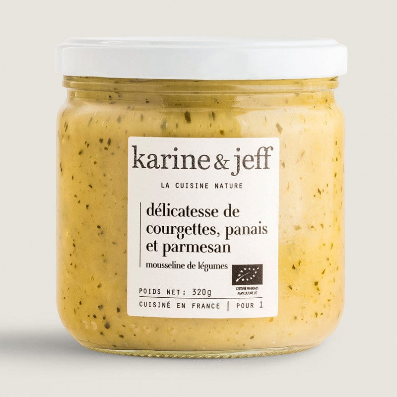 Karine & Jeff Délicatesse de courgettes, panais à la crème de brebis BIO - 320g vrac-zero-dechet-ecolo-lille-pilaterie