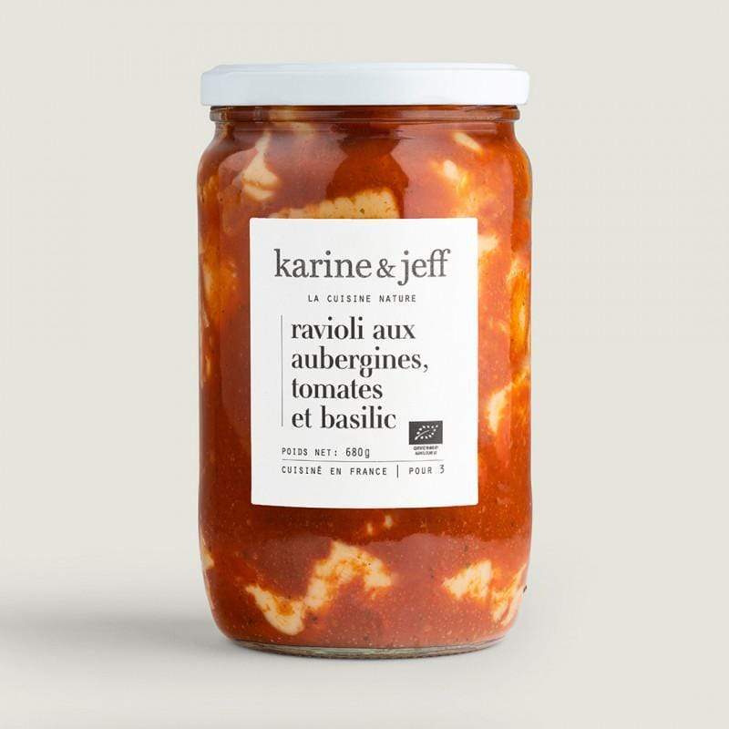 Karine & Jeff Raviolis BIO aux aubergines, tomates et basilic - 680g vrac-zero-dechet-ecolo-lille-pilaterie