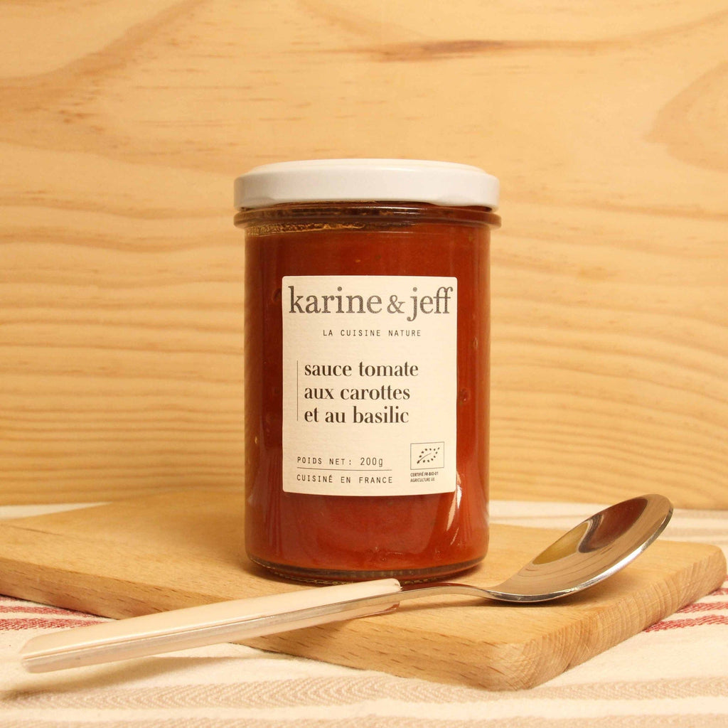 Karine & Jeff Sauce tomate aux carottes et basilic BIO - 200g vrac-zero-dechet-ecolo-lille-pilaterie