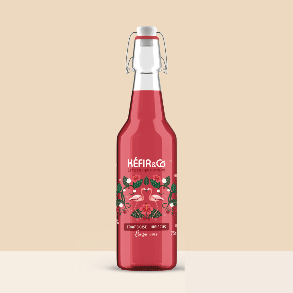 Kéfir and co Kéfir "Baisé Volé" Framboise - Hibiscus BIO - 75cl vrac-zero-dechet-ecolo-lille-pilaterie