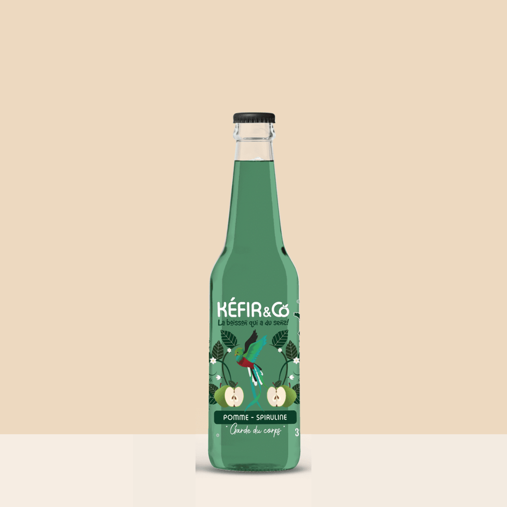 Kéfir and co Kéfir "Garde du Corps" Pomme - Spiruline BIO - 33cl vrac-zero-dechet-ecolo-lille-pilaterie