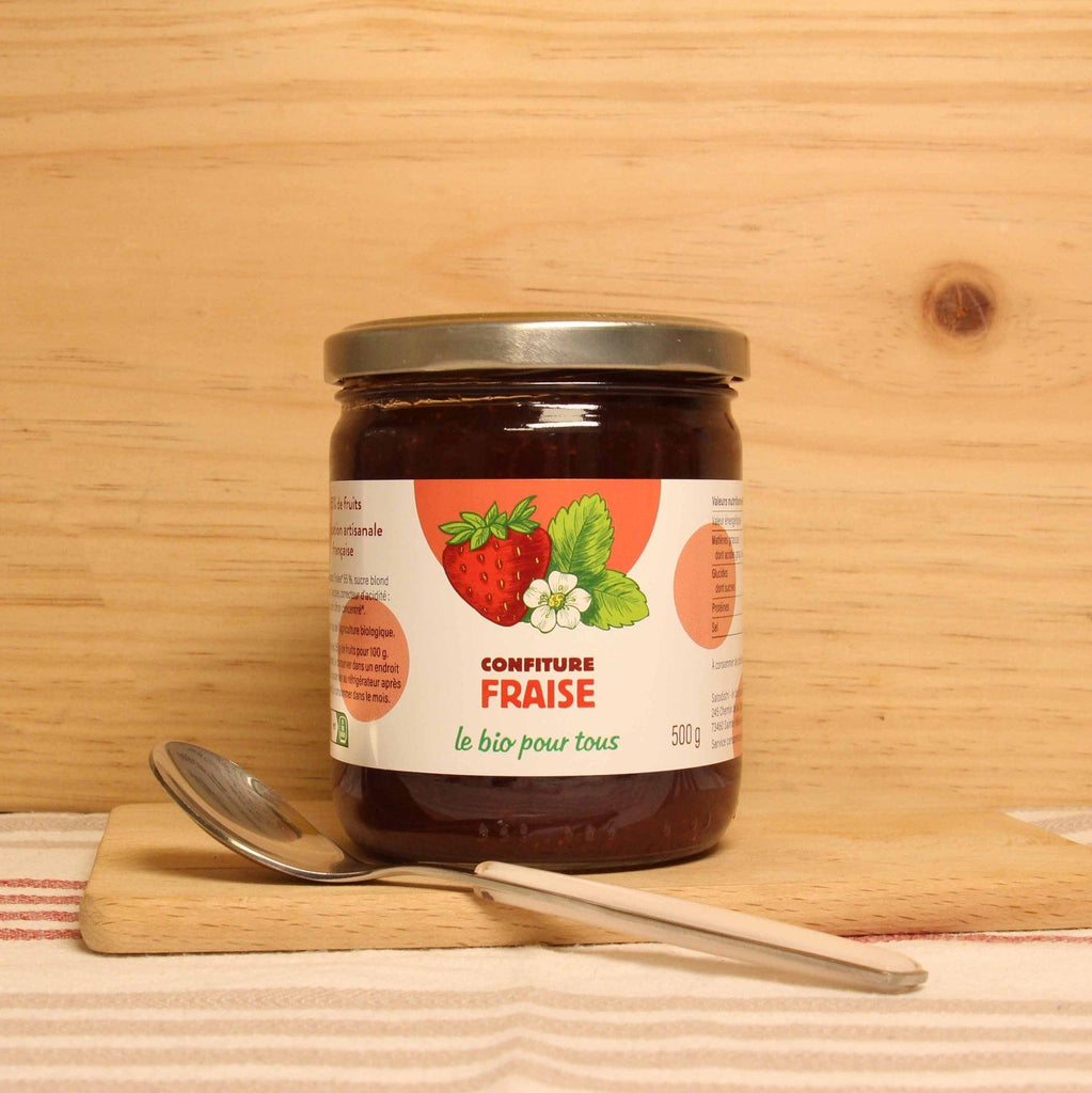 Le bio pour tous Confiture extra de fraise BIO - 500g vrac-zero-dechet-ecolo-lille-pilaterie