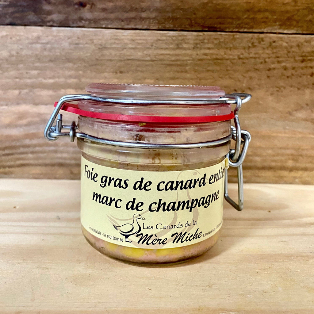 Les Canards de la Mère Miche DATE-COURTE (02/24) PROLONGE (02/25) Foie gras entier - 180g - 4/5 parts vrac-zero-dechet-ecolo-lille-pilaterie