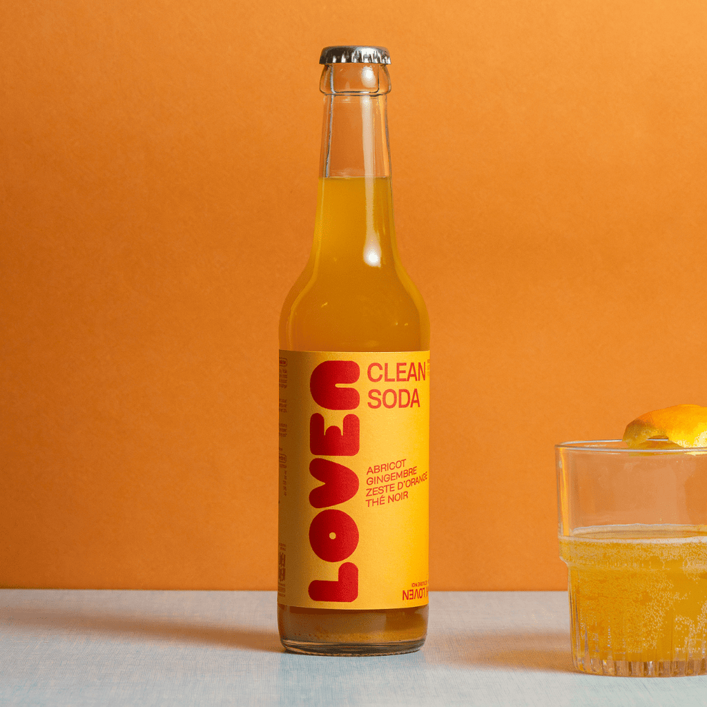 Loven Crew - Brasserie L'Indispensable Clean Soda abricot gingembre zeste d'orange & thé noir BIO - 33cl vrac-zero-dechet-ecolo-lille-pilaterie