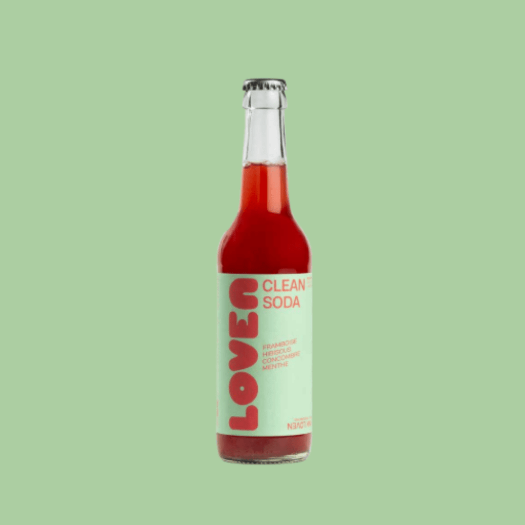 Loven Crew - Brasserie L'Indispensable Clean Soda framboise hibiscus concombre menthe BIO - 33cl vrac-zero-dechet-ecolo-lille-pilaterie