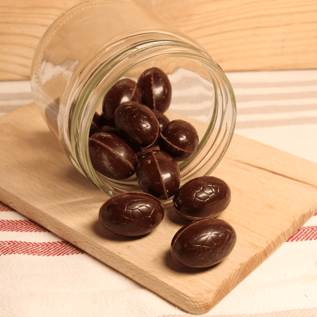 Maison Schaal Oeufs chocolat 70 % praliné noisettes du Piémont  - 100g vrac-zero-dechet-ecolo-lille-pilaterie