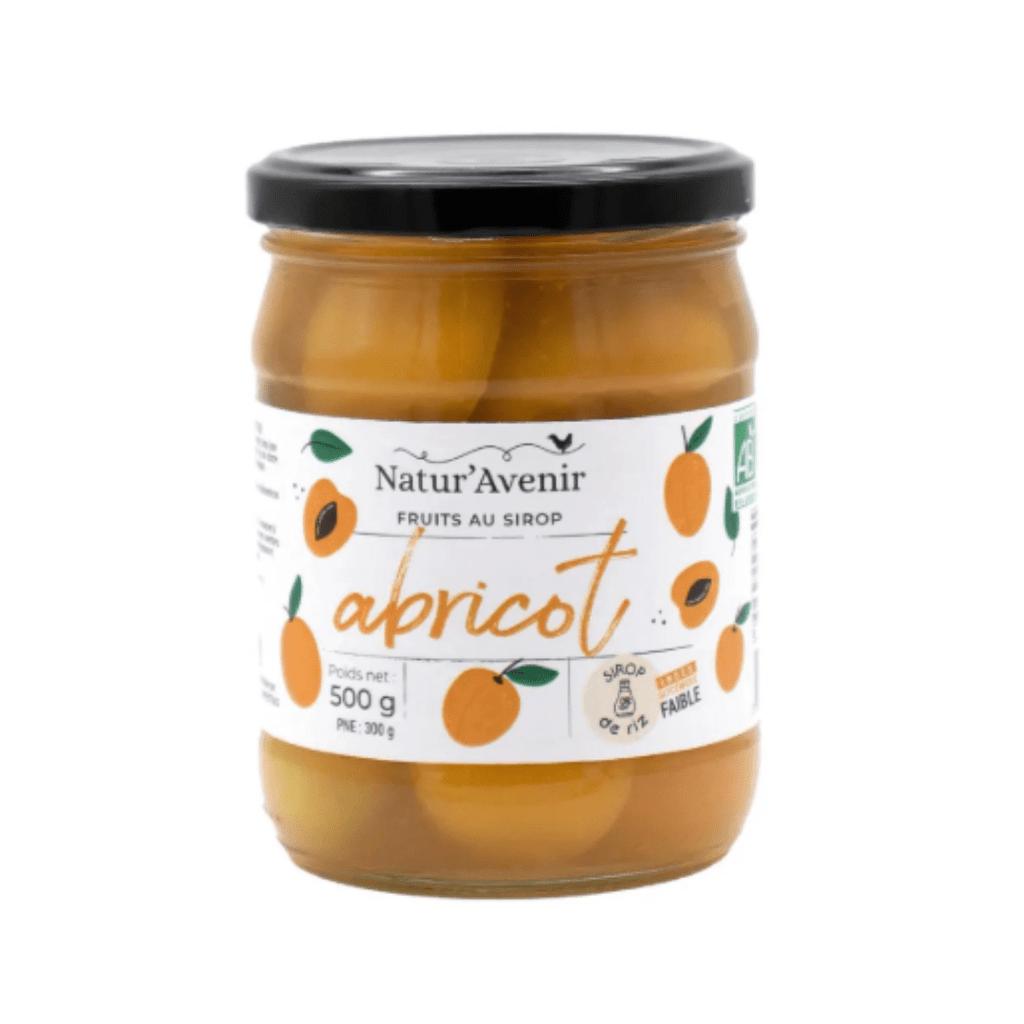 Natur'Avenir Abricots au sirop BIO - 300g net égoutté - ANTIGASPI vrac-zero-dechet-ecolo-lille-pilaterie