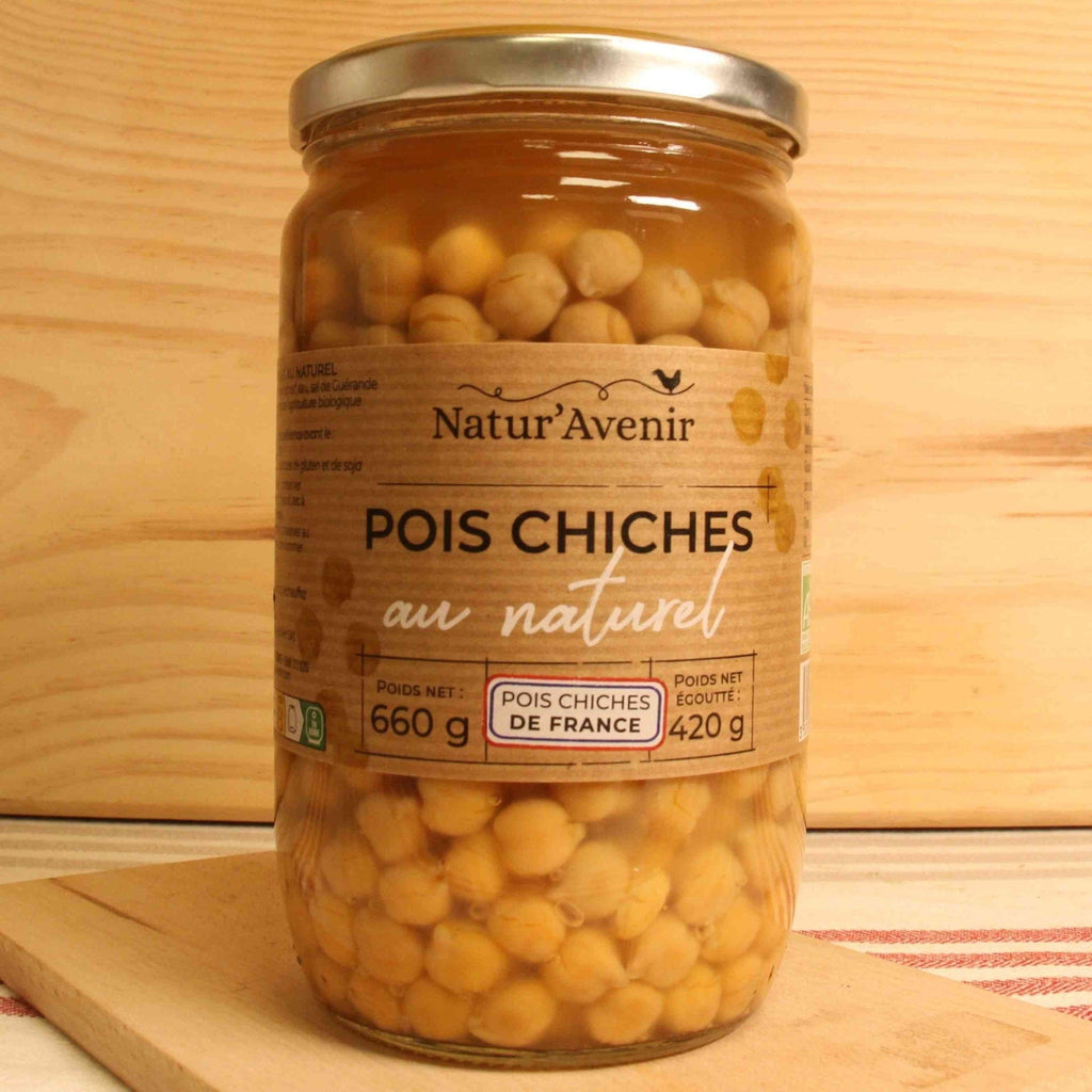 Natur'Avenir Pois chiches au naturel BIO - 660g - 420g net égoutté vrac-zero-dechet-ecolo-lille-pilaterie