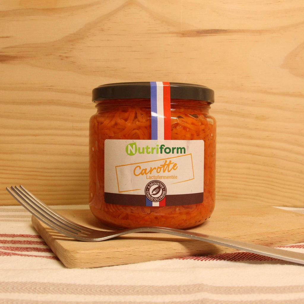 Nutriform Carottes lacto-fermentées BIO - 275g net égoutté vrac-zero-dechet-ecolo-lille-pilaterie