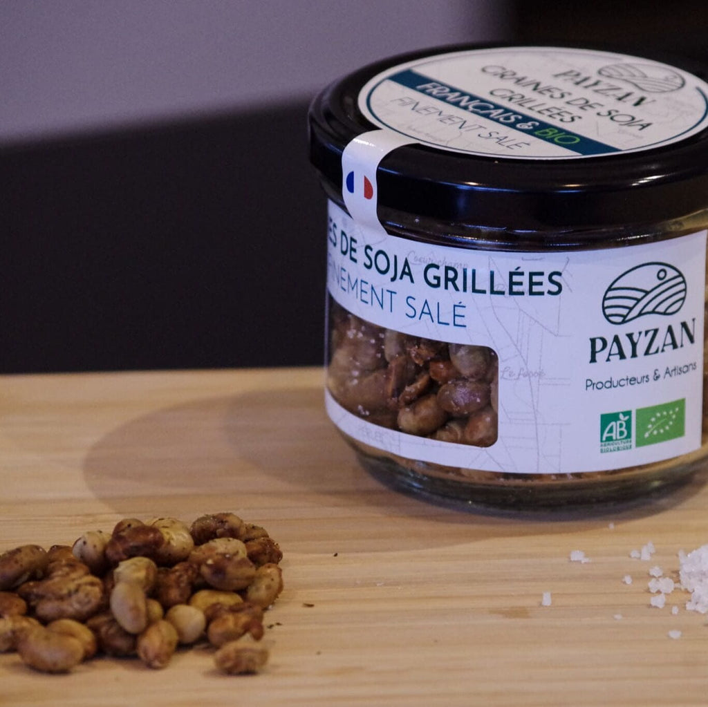 Payzan Graines apéritive de soja grillées Finement Salées BIO - 100g - ANTIGASPI vrac-zero-dechet-ecolo-lille-pilaterie