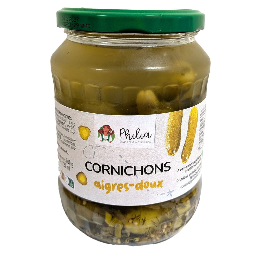 Philia Cornichons aigres-doux - 330g net égoutté vrac-zero-dechet-ecolo-lille-pilaterie