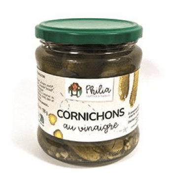 Philia Cornichons au vinaigre BIO - 190g net égoutté vrac-zero-dechet-ecolo-lille-pilaterie