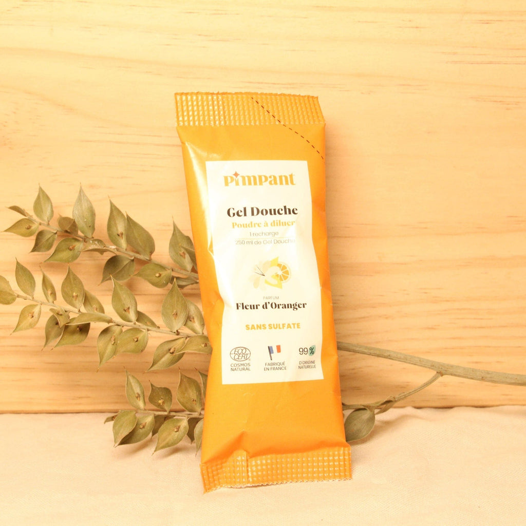 Pimpant Gel Douche Fleur d'Oranger recharge - Poudre à diluer - 25g vrac-zero-dechet-ecolo-lille-pilaterie