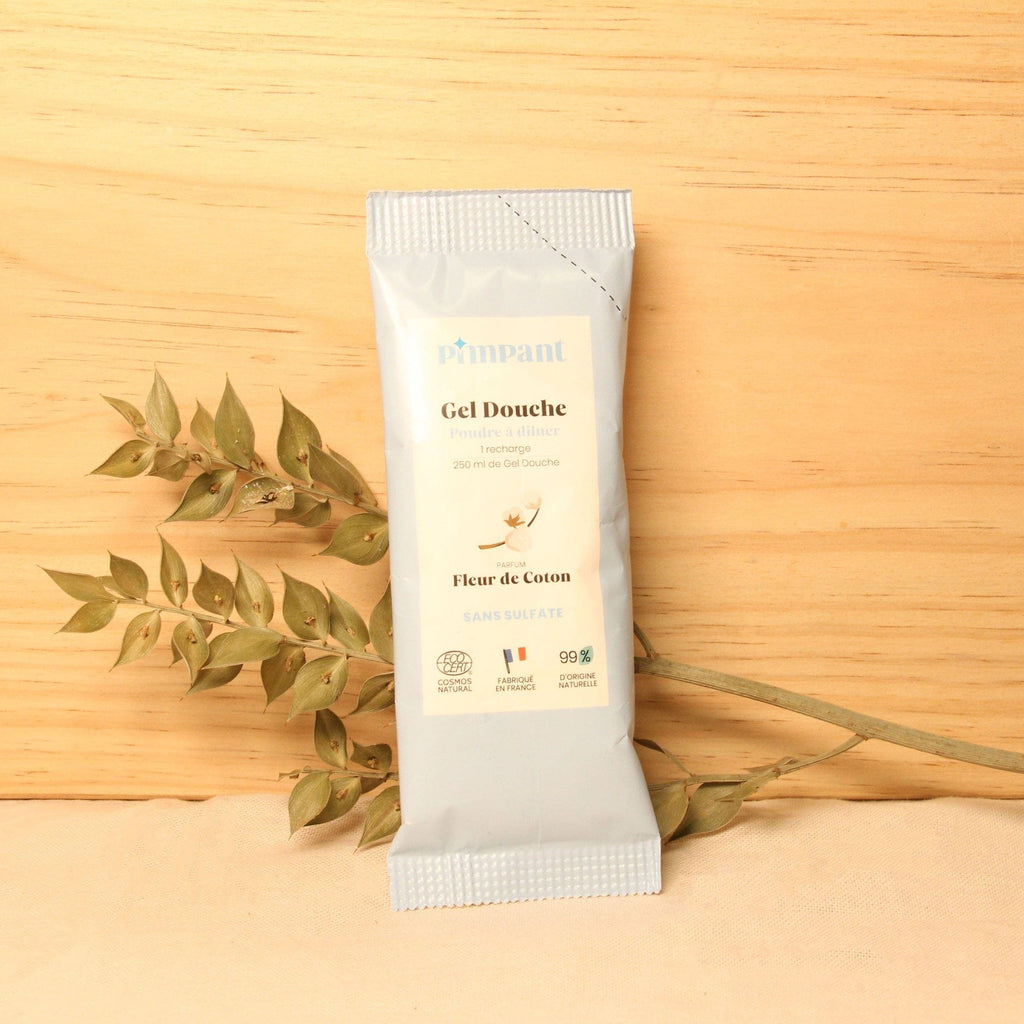 Pimpant Gel Douche Fleur de Coton recharge - Poudre à diluer - 25g vrac-zero-dechet-ecolo-lille-pilaterie