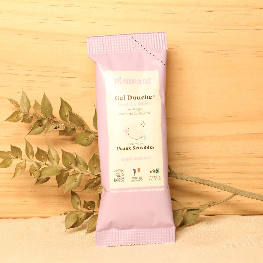 Pimpant Gel Douche Peaux Sensibles recharge - Poudre à diluer - 25g vrac-zero-dechet-ecolo-lille-pilaterie