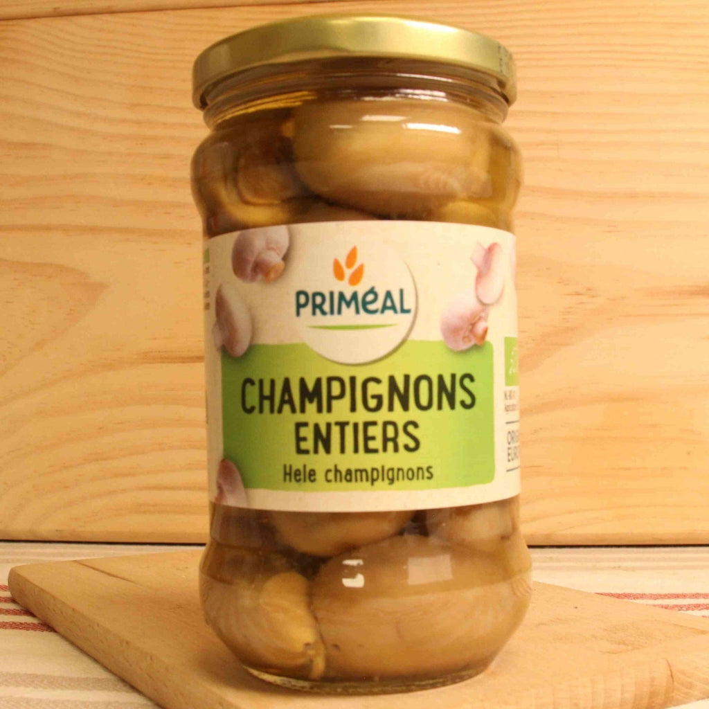 Priméal Champignons de Paris entiers BIO - 170g net égoutté - ANTIGASPI vrac-zero-dechet-ecolo-lille-pilaterie