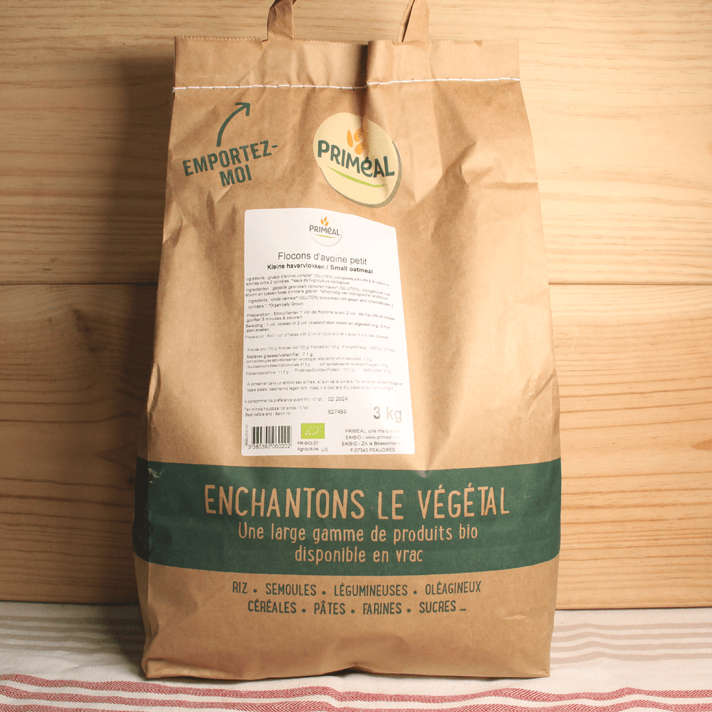 Priméal Gros flocons d'avoine BIO - 3kg vrac-zero-dechet-ecolo-lille-pilaterie