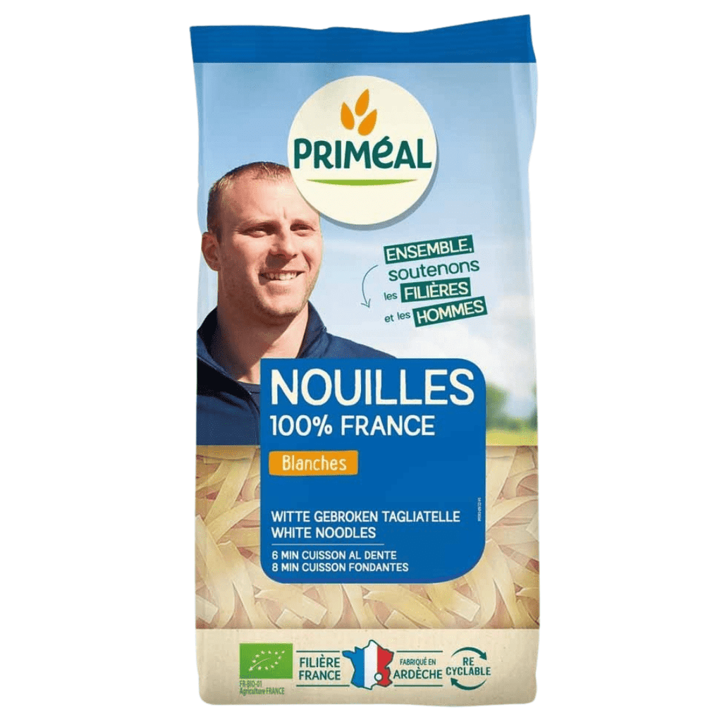 Priméal Pâtes nouilles blanches origine France BIO - 500g vrac-zero-dechet-ecolo-lille-pilaterie