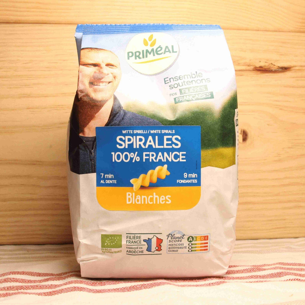 Priméal Pâtes Spirales blanches origine France BIO - 500g vrac-zero-dechet-ecolo-lille-pilaterie