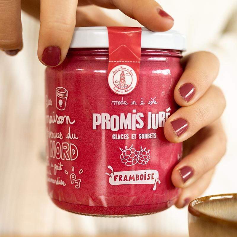 Promis Juré Pot de glace framboise - 340g - ANTIGASPI vrac-zero-dechet-ecolo-lille-pilaterie