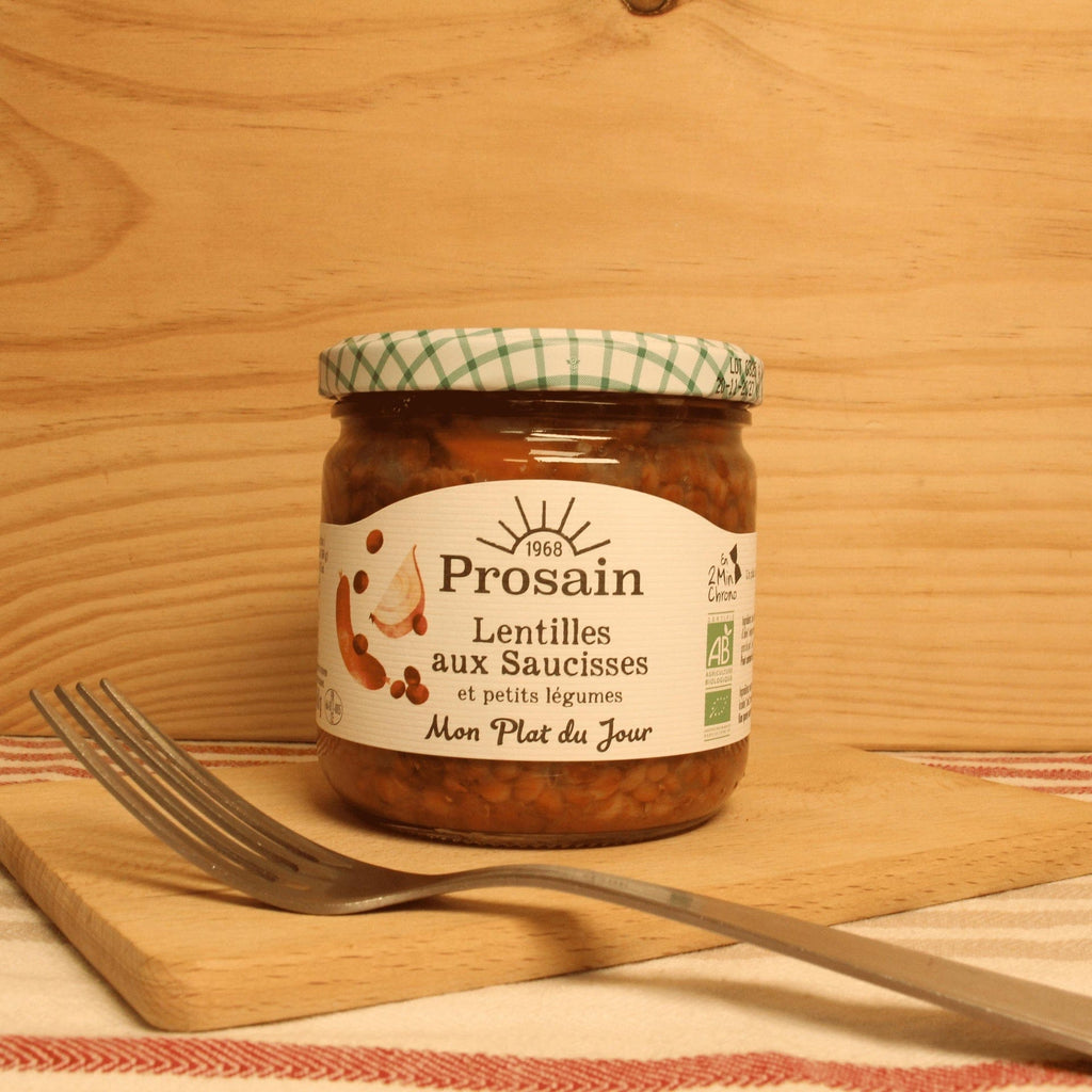 Prosain Lentilles aux saucisses et petits légumes BIO - 360g vrac-zero-dechet-ecolo-lille-pilaterie