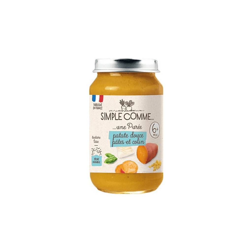 Simple comme Pot bébé 6 mois patate douce pâtes colin - 190g vrac-zero-dechet-ecolo-lille-pilaterie