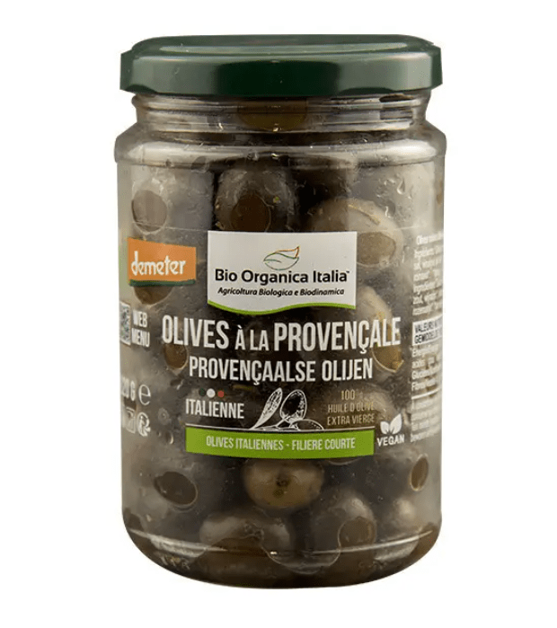 Bio organica Olives noires entières à l'huile à la provençale BIO - 220g vrac-zero-dechet-ecolo-lille-pilaterie