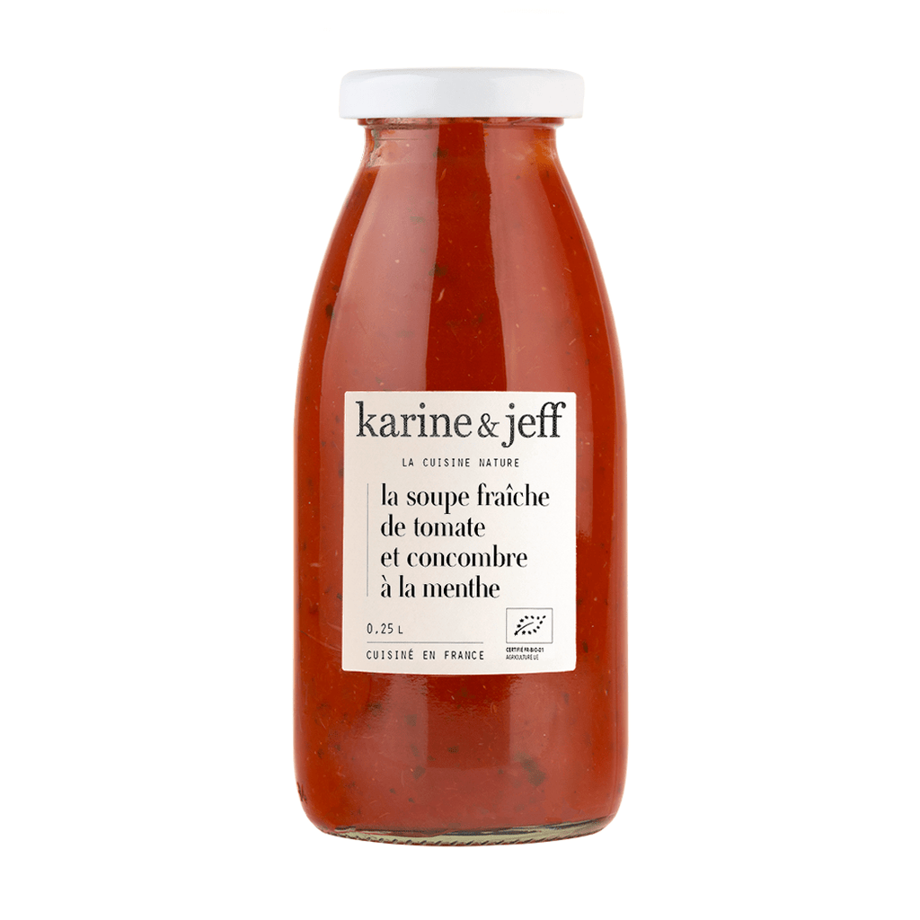 Karine & Jeff La soupe fraîche de tomate et concombre à la menthe - 0.25L vrac-zero-dechet-ecolo-lille-pilaterie