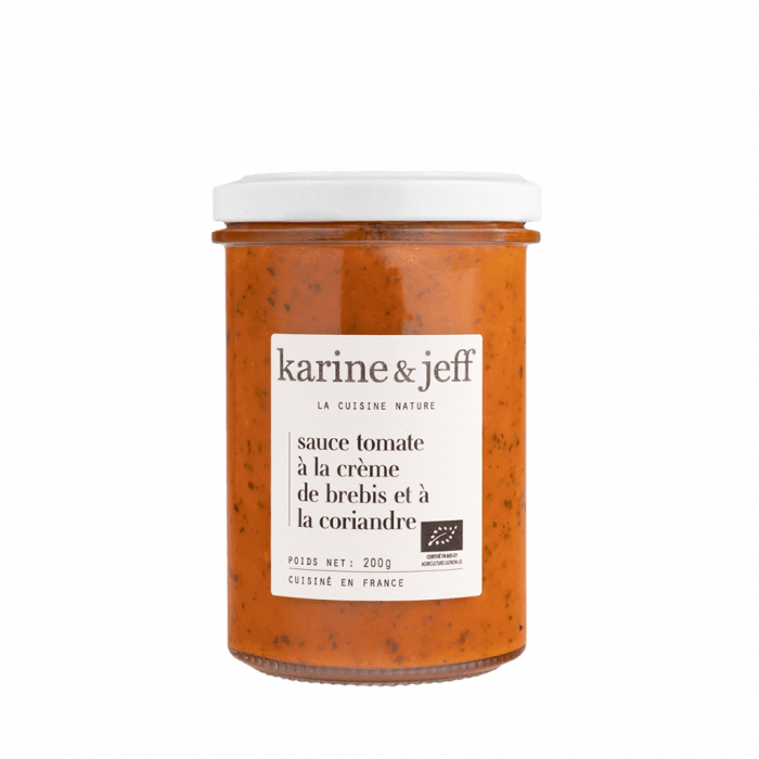Karine & Jeff Sauce tomate BIO à la crème de brebis et à la coriandre - 200g vrac-zero-dechet-ecolo-lille-pilaterie