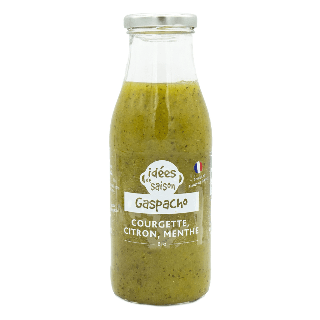 Les Serres des Près Gaspacho courgette citron menthe - 49cl vrac-zero-dechet-ecolo-lille-pilaterie