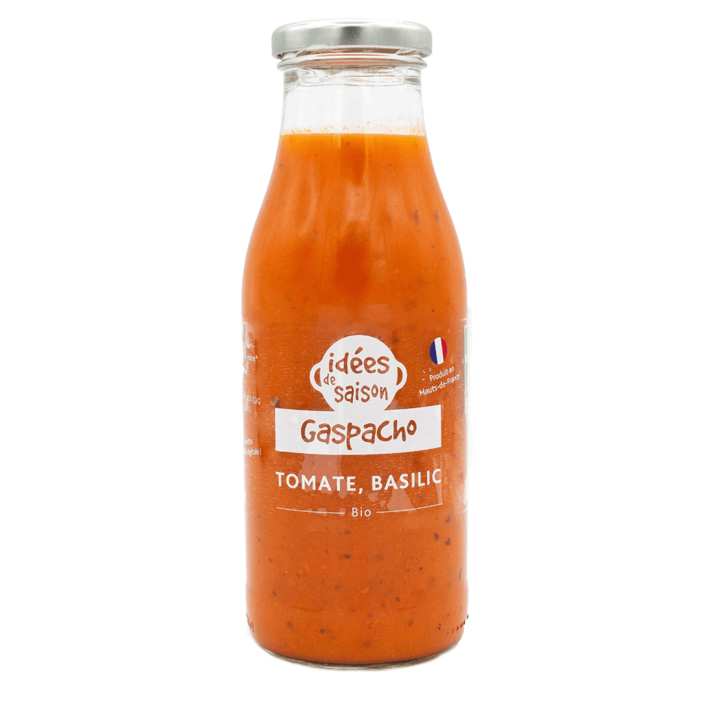 Les Serres des Près Gaspacho tomate basilic - 49cl vrac-zero-dechet-ecolo-lille-pilaterie