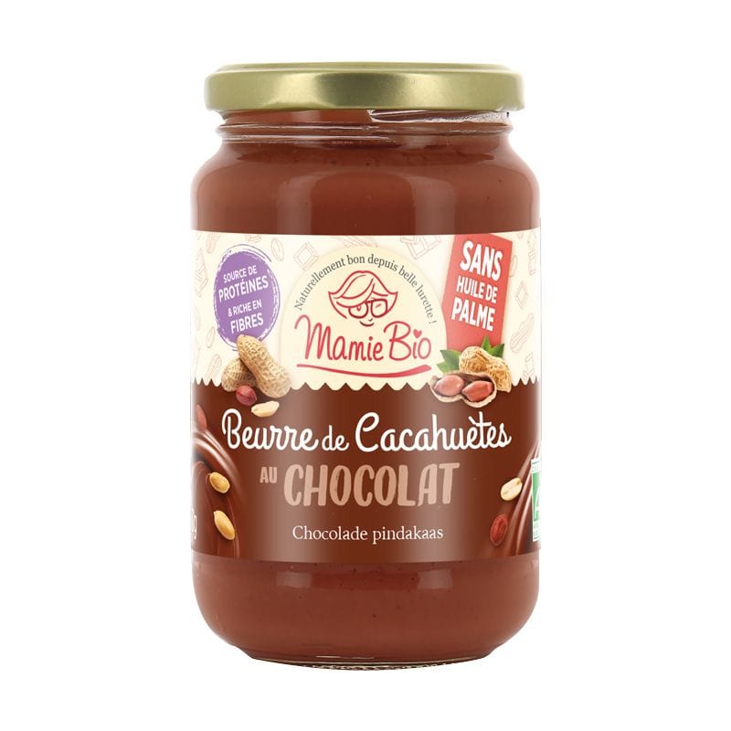 Mamie Bio Beurre de cacahuètes au chocolat BIO - 350g vrac-zero-dechet-ecolo-lille-pilaterie