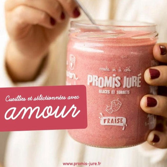 Promis Juré Pot de glace fraise locale - 470ml vrac-zero-dechet-ecolo-lille-pilaterie